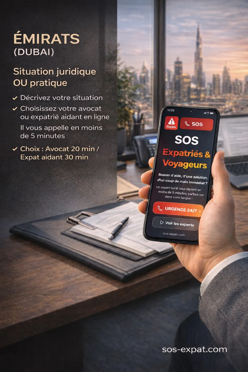 مغترب يتلقى مساعدة هاتفية لأي موقف في الخارج في فرنسا عبر منصة SOS Expat