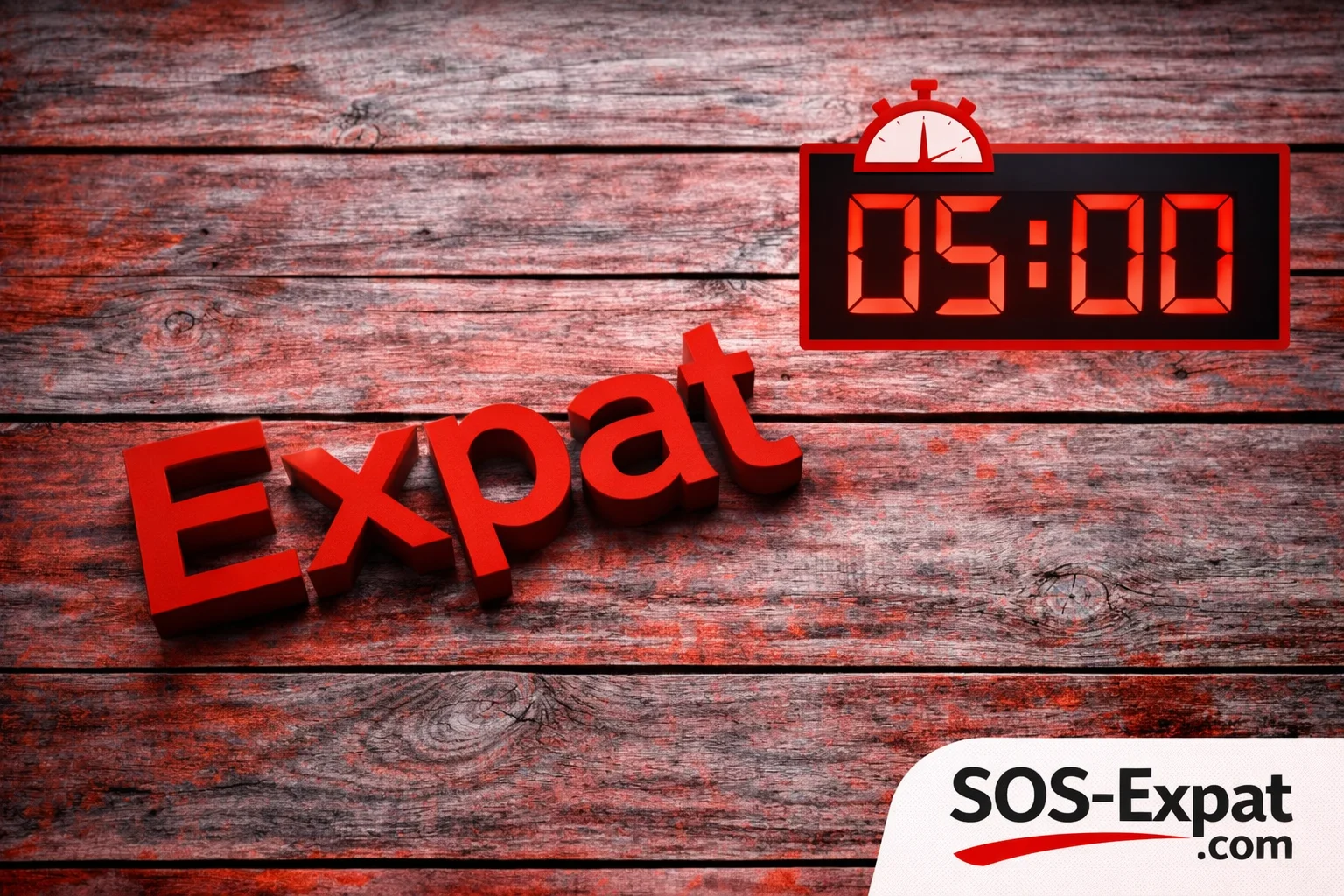 صورة توضح مساعدة هاتفية لأي موقف في الخارج من SOS Expat — متاحة في فرنسا و197 دولة