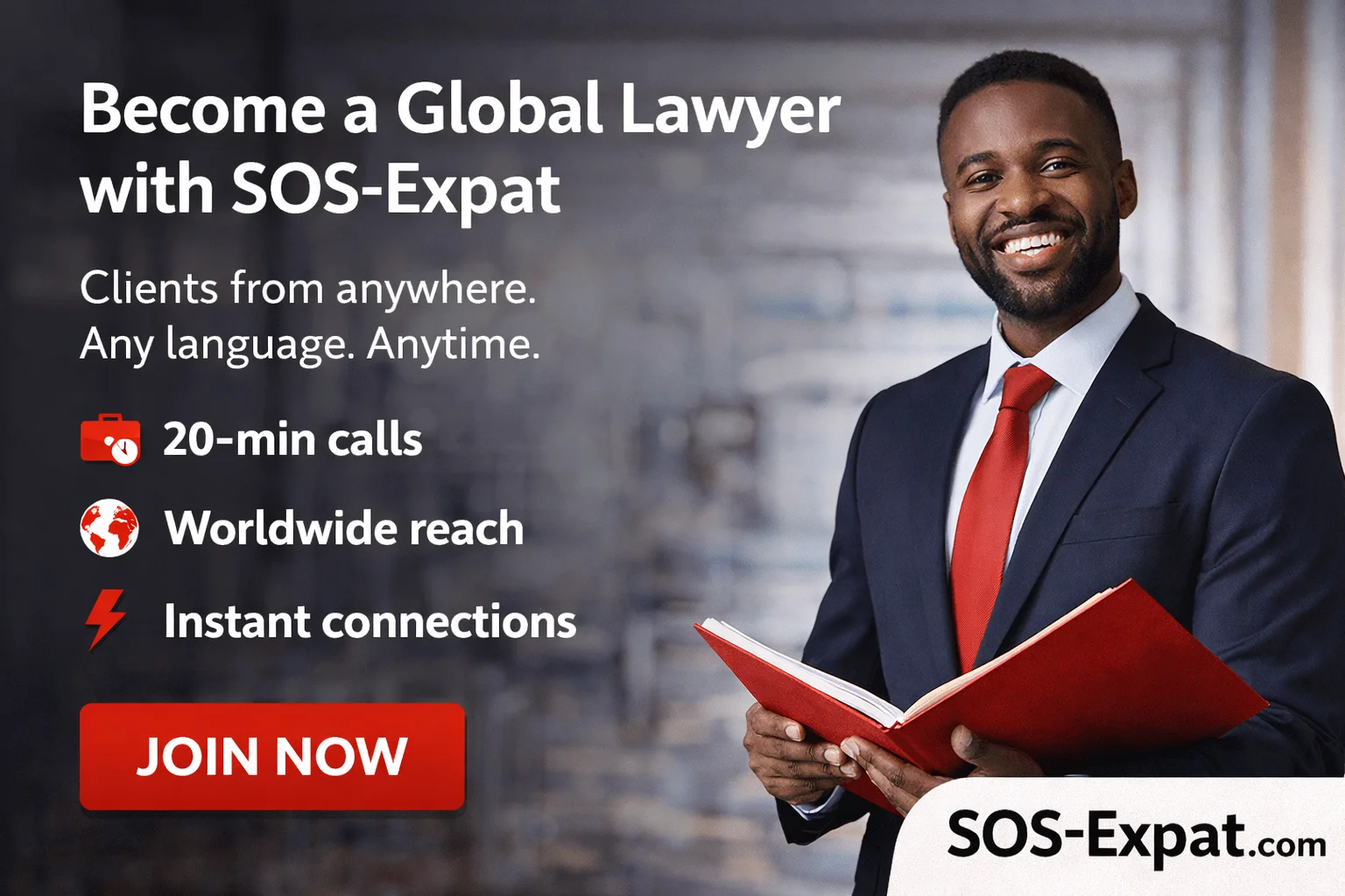 Человек использует SOS Expat для телефонная консультация 24/7 с местным экспертом проживая в по всему миру