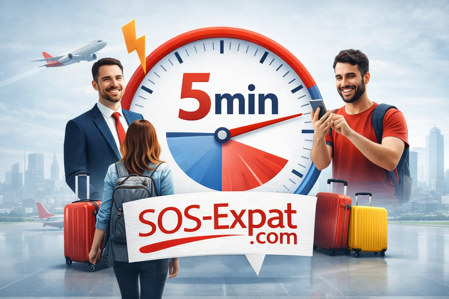 Специалист SOS Expat помогает с телефонная консультация 24/7 с местным экспертом для по всему миру