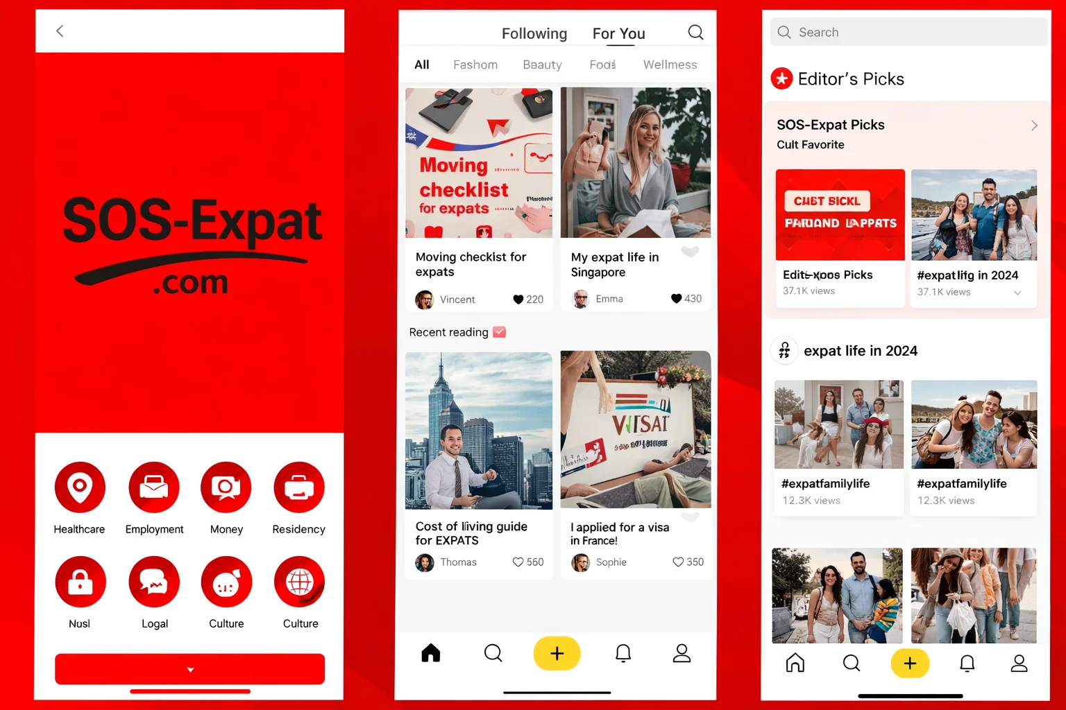 Брендовое изображение SOS Expat о помощь с визой, документами и повседневной жизнью за рубежом для эмигрантов в по всему миру