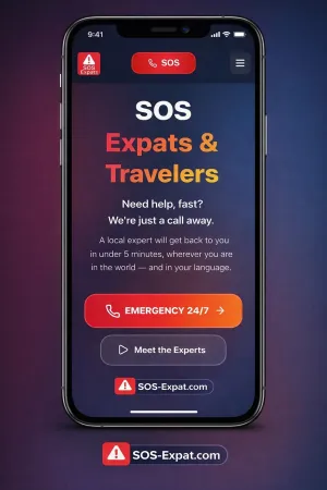 Expatrie en international obtenant une consultation telephonique 24h/24 avec un expert local instantanee via SOS Expat