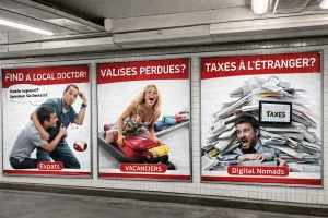 SOS Expat Markenbild zur Notfallhilfe im Ausland in unter 5 Minuten fuer Auswanderer in Frankreich